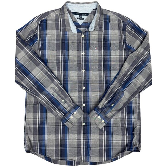 Men's TOMMY HILFIGER‎ New York Fit Long Sleeve Button Down Shirt- Size XL - Picture 1 of 10